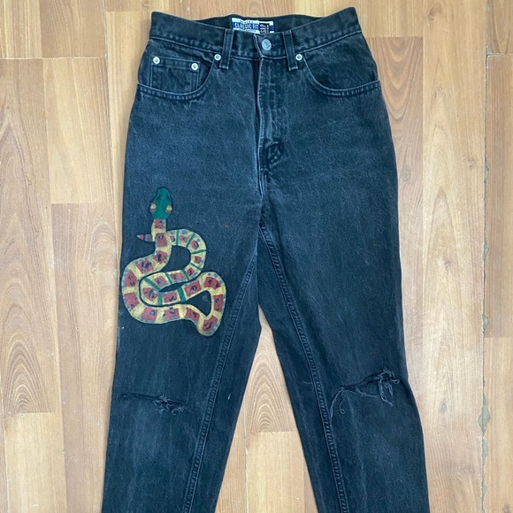 Handpainted Mom Jeans - Picture 2 of 3